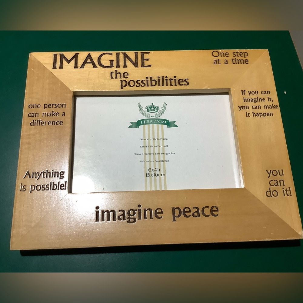 Motivational Natural Wood Picture Frame